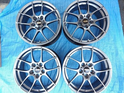 JDM BBS RF 17-inch RF5237-17 +45 5H112 DBK Diamond Black Aluminum 4-Bo No Tires