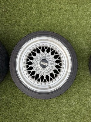 JDM Rare BBS wheels RS245 RS246 16x8j +30 9j +41 PCD114.3 5-hole 4-boo No Tires - Image 2