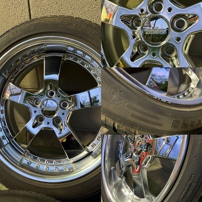 JDM ZAUBER GETTIN 3P 4wheels no tire 18x8.5+35 9+38 5x114.3 Offset Measured - Image 3