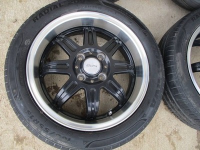 JDM Rare black cup deep rims 15-inch 4-lug 100mm 5j 45mm 165/55R15 for No Tires - Image 3