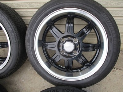 JDM Rare black cup deep rims 15-inch 4-lug 100mm 5j 45mm 165/55R15 for No Tires - Image 5