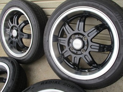 JDM Rare black cup deep rims 15-inch 4-lug 100mm 5j 45mm 165/55R15 for No Tires - Image 6
