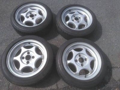 JDM YOKOHAMA ADVAN RACING ARS silver 146J +35 100 4H 4-hole wheels wit No Tires
