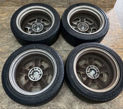 JDM RareZAUBER Dish Wheels 178.5J +38 9.5J +45 PCD114.3 5-hole 5H Out No Tires - Image 6