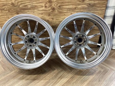 JDM WORK GNOSIS HS201 208.5J 5/114.3 +38/+28 BRU Used Set of 4 Wheels No Tires - Image 5