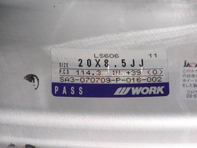 JDM Discontinued deep rims WORK LS606 8.5J 9.5J 114.3-5H crown for Soa No Tires - Image 4