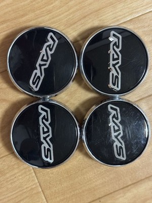 JDM RAYS Rays Center Cap 4-Individual Set Black Aftermarket Parts No Tires