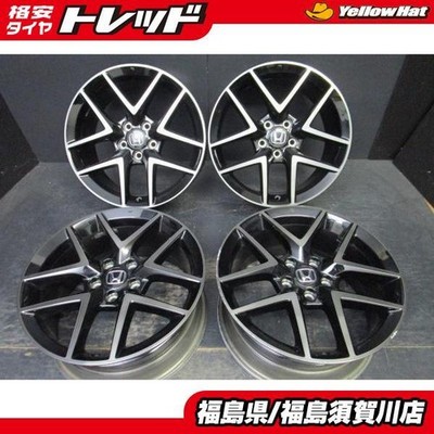 JDM Genuine Honda FL1 Civic 8J-18+50 114.3 black polished wheels. Suit No Tires