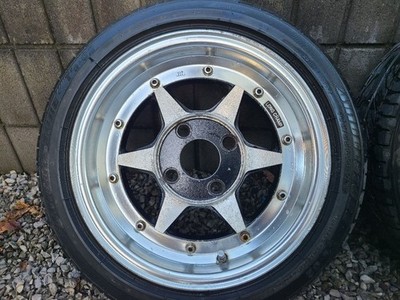 JDM Longchamp XR-7 4-wheel set no tire 14x6.5+8 4x114.3 offset measure No Tires - Image 2