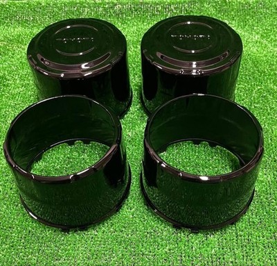 JDM Toyota Genuine Wheel Caps 4-Individual Set Black No Tires