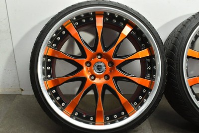 JDM Used WORK 4-Book set: 229.0J x 22 +29 10.5J x 22 +42 PCD 120 235/3 No Tires - Image 5