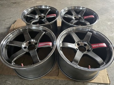 JDM Discontinued RAYS TE37SL 1810J +20 5h 114.3 RX-7 GT-R Skyline Silv No Tires