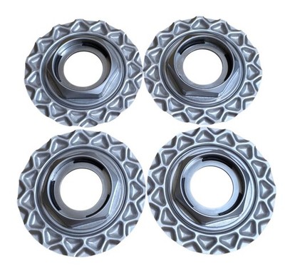 JDM Rare Silver BBS RG Rock-type Center Caps Set of 4 for 14-15 inch w No Tires