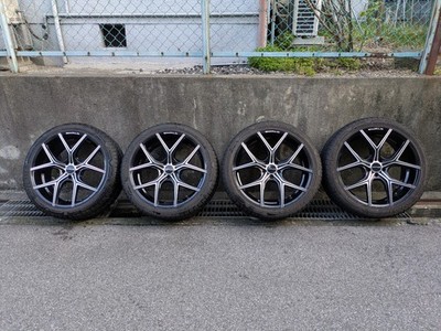 JDM WALD Valdo ILLIMA 2290+33 5/114.3 black polished wheels with 265/4 No Tires