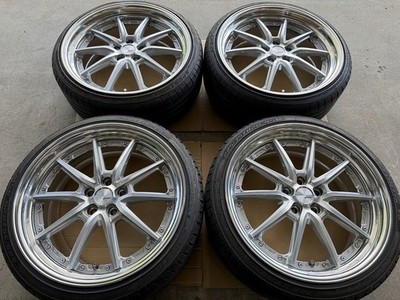 JDM No curb rash. 4Book WORK Lanvec LS10 8.5J 9J +38 5-114.3 Deep rim No Tires