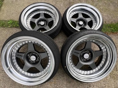 JDM WORK MEISTER CR01 3PIECE 8j-41 8j-53 Negative Offset PCD100 4-hole No Tires