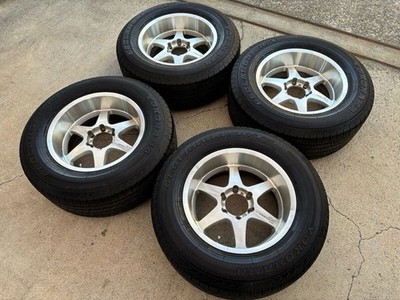 JDM Deep rim Enkei Bogner ZX YOKOHAMA GEOLANDAR H/T G056 285/60R18 4-b No Tires