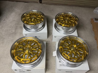 JDM WORK Seeker MX18 aluminum wheels with McGard guards. No Tires