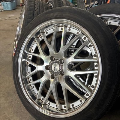 JDM WORK 20-inch aluminum wheels with tires Lanvec brand. No Tires