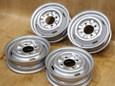 JDM B591 Old Car Rare Nissan Iron Wheels 12X3.5J+35 PCD114.3 80mm Hub No Tires - Image 6