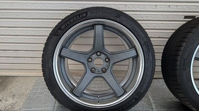 JDM WORK EMOTION T5R 2P 4wheels No Tires 18x8.5+12 A 5x112 Hub57.1 - Image 2