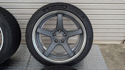 JDM WORK EMOTION T5R 2P 4wheels No Tires 18x8.5+12 A 5x112 Hub57.1 - Image 4