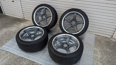 JDM WORK EMOTION T5R 2P 4wheels No Tires 18x8.5+12 A 5x112 Hub57.1 - Image 6