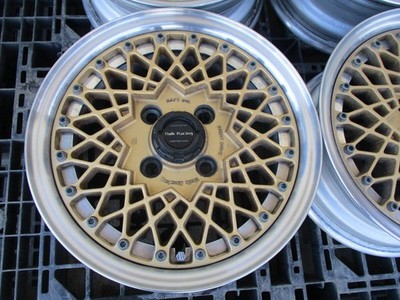 JDM Rare RAYS Engineering Volk Mesh gold 134-hole 100 5.5j 35 USDM Hel No Tires - Image 3