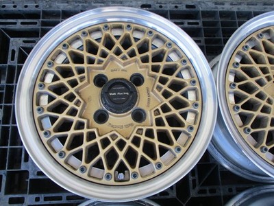 JDM Rare RAYS Engineering Volk Mesh gold 134-hole 100 5.5j 35 USDM Hel No Tires - Image 4