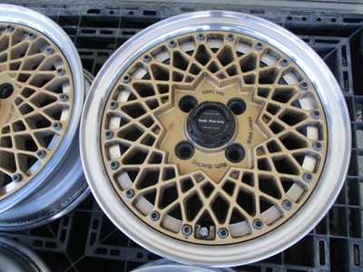 JDM Rare RAYS Engineering Volk Mesh gold 134-hole 100 5.5j 35 USDM Hel No Tires - Image 5