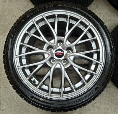 JDM Excellent Condition Subaru WRX Genuine Option Wheels and Tires 202 No Tires - Image 3