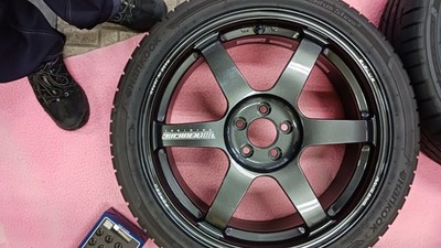 JDM Rays Volk Racing 18-inch PCD100 7.5J Inset +48 TE37 SAGA s-plus 22 No Tires - Image 3