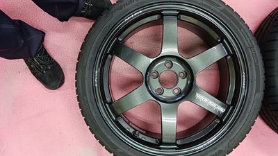 JDM Rays Volk Racing 18-inch PCD100 7.5J Inset +48 TE37 SAGA s-plus 22 No Tires - Image 4