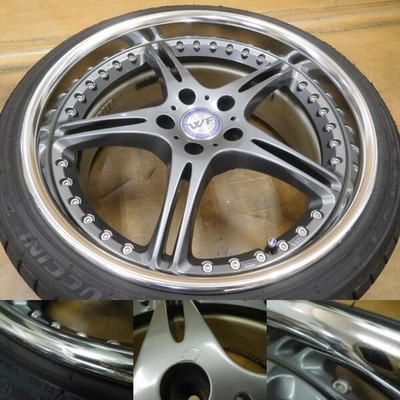 JDM 16-582Beautiful Deep rim SSR WERFEN GT03 19in 10.5J +30 9J +19 car No Tires - 画像 (8)