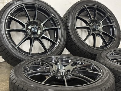 JDM Excellent TreadWedssports SA-25R 17in 7.5J 48 PCD100 Yokohama IceG No Tires - 画像 (2)