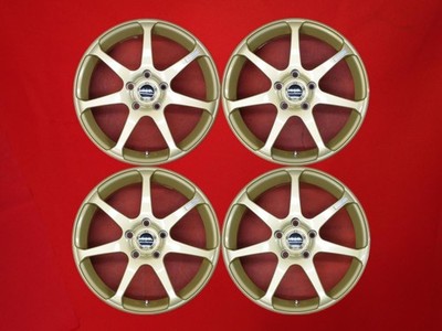 JDM Lightweight YOKOHAMA AVS MODEL7 wheels used 4Book 7J 17PCD114.3 5x No Tires