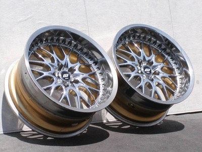 JDM Ultra-deep rims WORK LeZacks Mesh 9J +13 2Book S13 S14 S15 180SX R No Tires