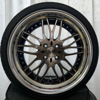 JDM Superstar Leonhardt Top-of-the-line 3-piece wheel and tire set No Tires - Image 5