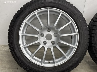JDM Weds IRVINE F01 17in 7.5J +27 PCD112 Goodyear Ice Navi 8 225/50R17 No Tires - Image 5