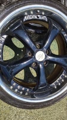JDM WORK VS-KF 19-inch wheels 4-book set Aristocrat round rare out of No Tires - Image 2