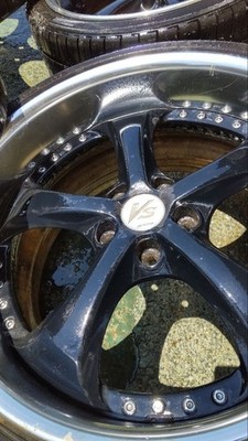 JDM WORK VS-KF 19-inch wheels 4-book set Aristocrat round rare out of No Tires - Image 4