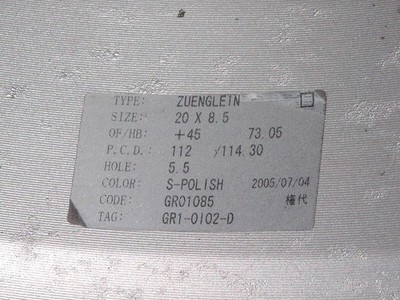 JDM Super 20DAD Zenlein 8.5J+45 PCD 114.3 112-5H Estema wheels for Alp No Tires - 画像 (3)