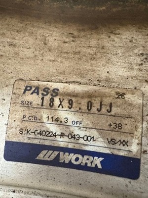 JDM Work vs XX 18-inch 9J +38 114.3/5h excellent tread depth pick-up 8 No Tires - Image 4