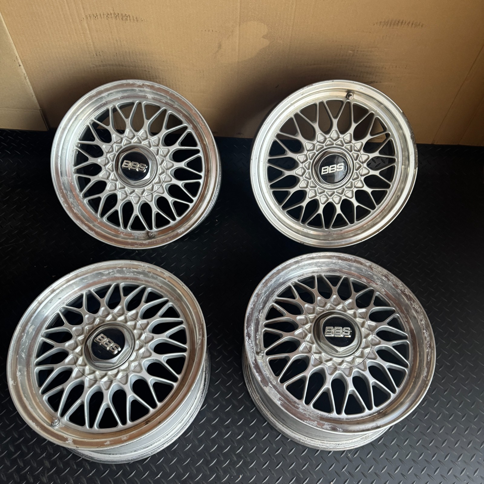 JDM BBS RG097 4Wheels 15x6.5+45 5x114.3 (No Tires)