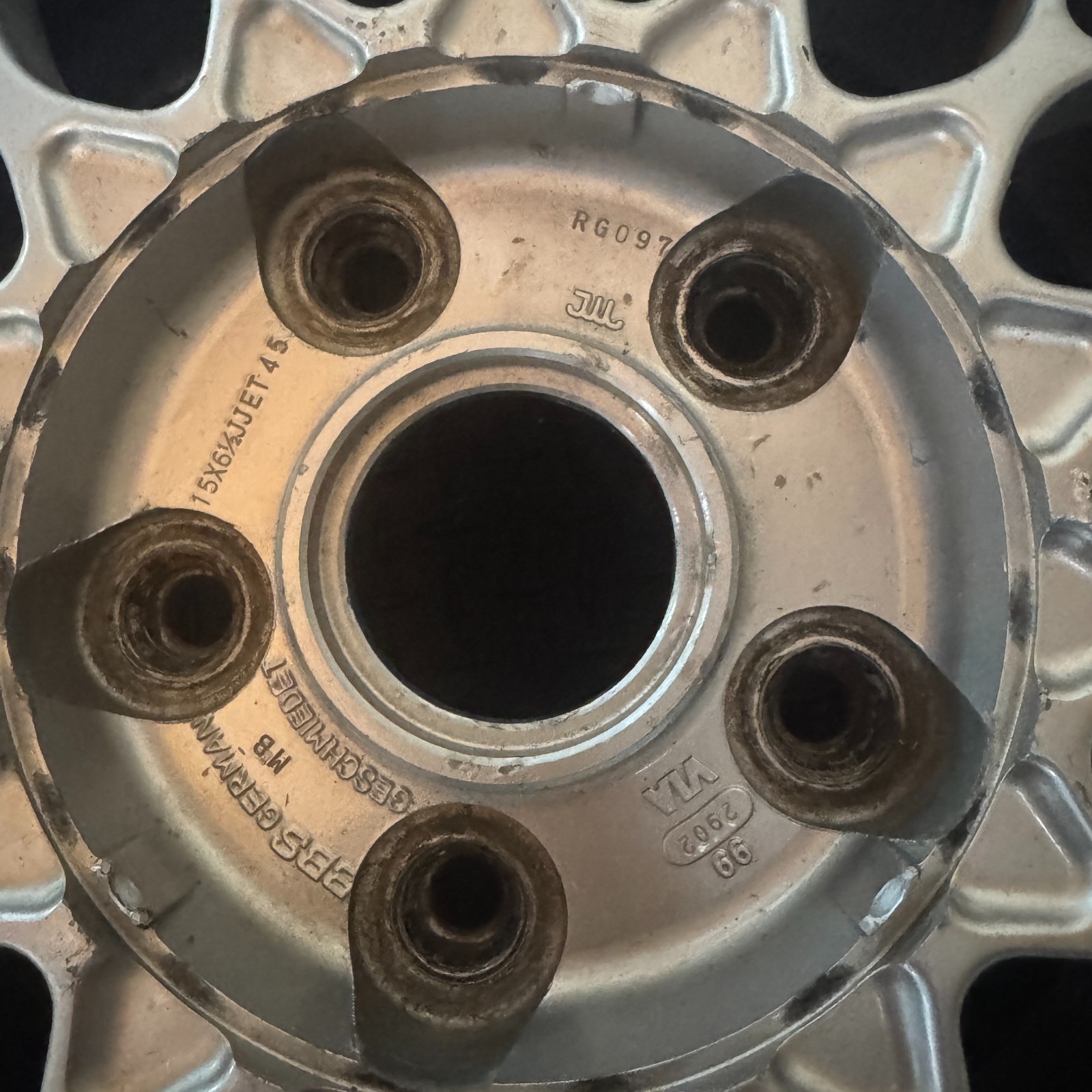JDM BBS RG097 4Wheels 15x6.5+45 5x114.3 (No Tires) - 画像 (6)
