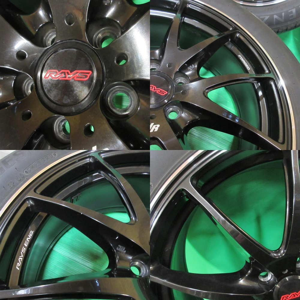 JDM RAYS VOLK RACING G25 225/55R18 2023 summer tires 50%-60% tread BRI (No Tires) - 画像 (5)