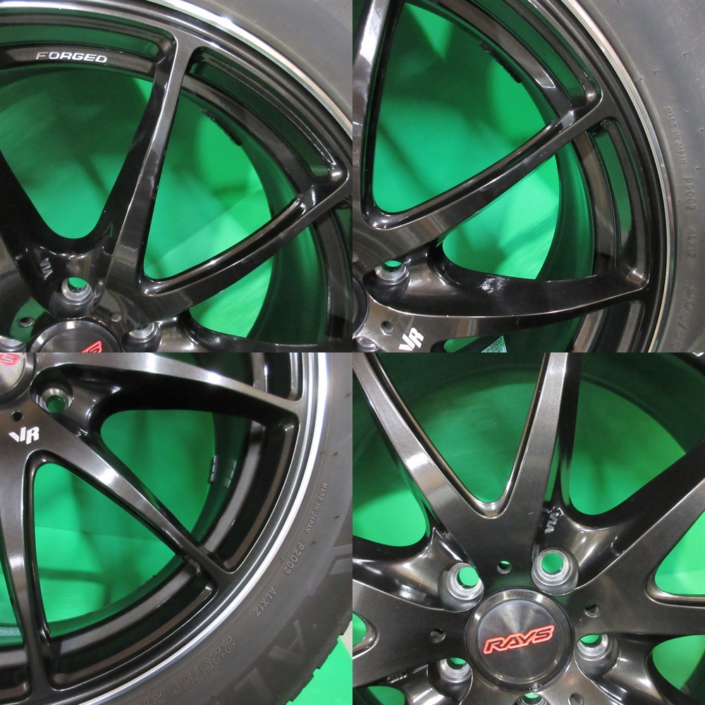 JDM RAYS VOLK RACING G25 225/55R18 2023 summer tires 50%-60% tread BRI (No Tires) - 画像 (6)