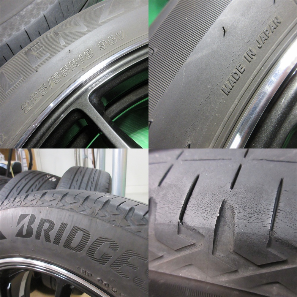JDM RAYS VOLK RACING G25 225/55R18 2023 summer tires 50%-60% tread BRI (No Tires) - 画像 (8)