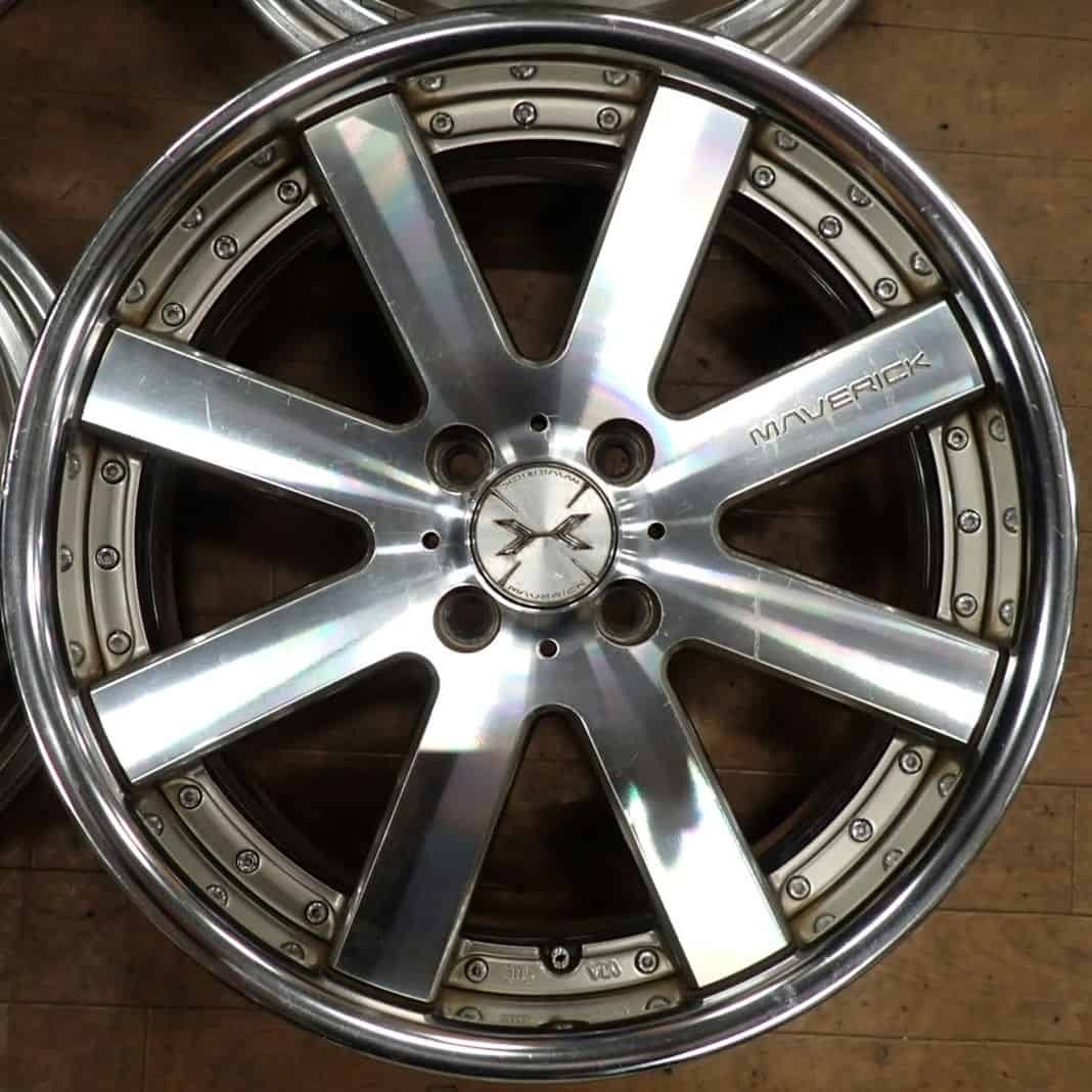 JDM 4wheelsSET To company 17x5.5J 7J WEDS MAVERICK Aluminum 4 holes PCD (No Tires) - 画像 (2)