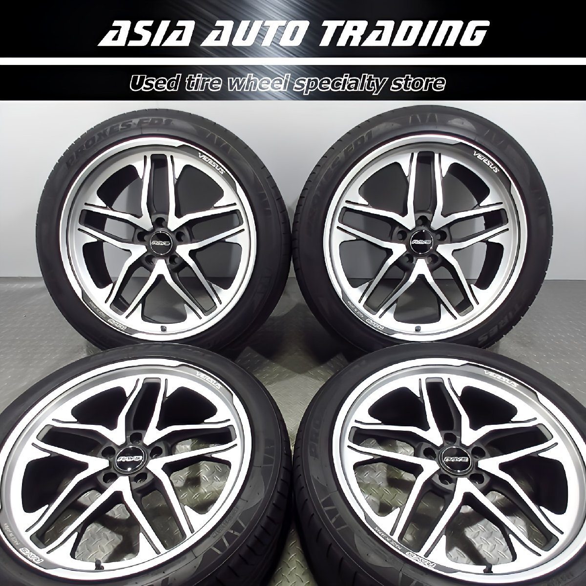 JDM Very low mileage RAYS VERSUS VS250LC 8.5J+45 PCD114.3-5 holes TOYO (No Tires)